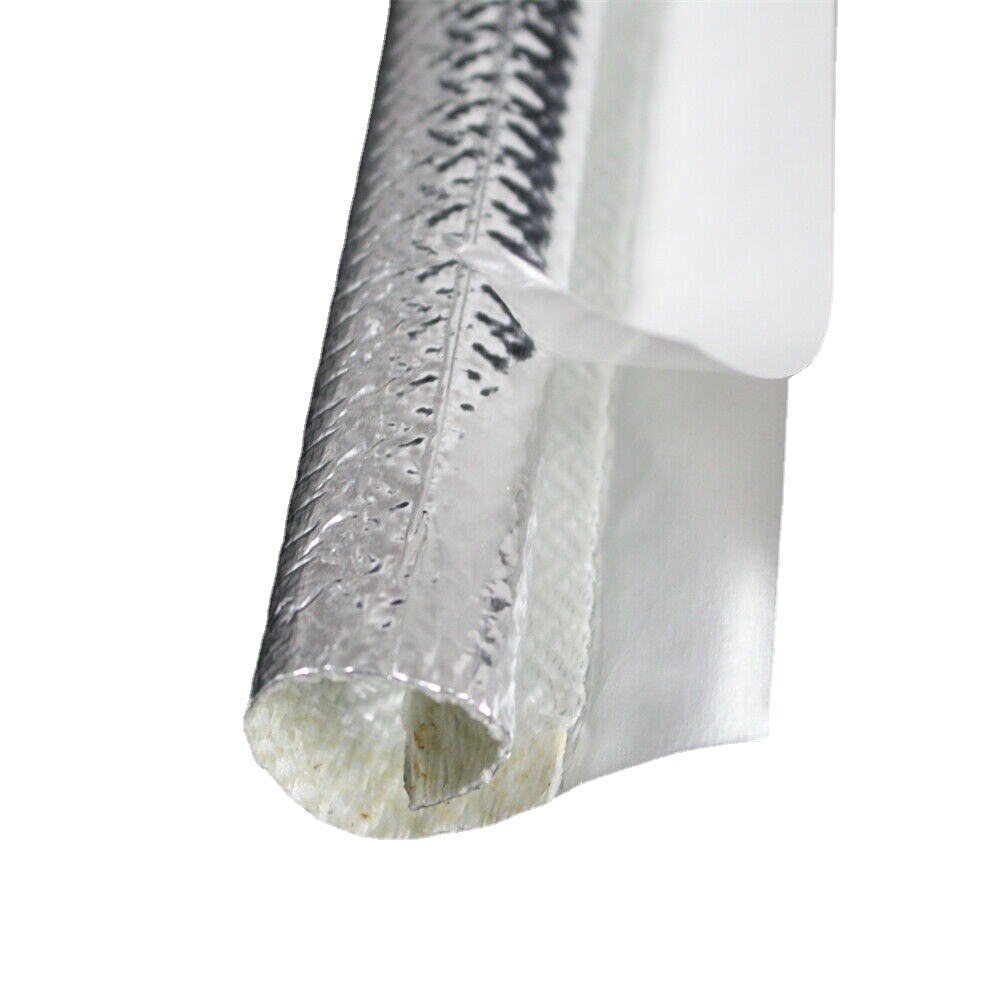 Funda de fibra de vidrio aluminizada para la protección de mazos de cables automotrices