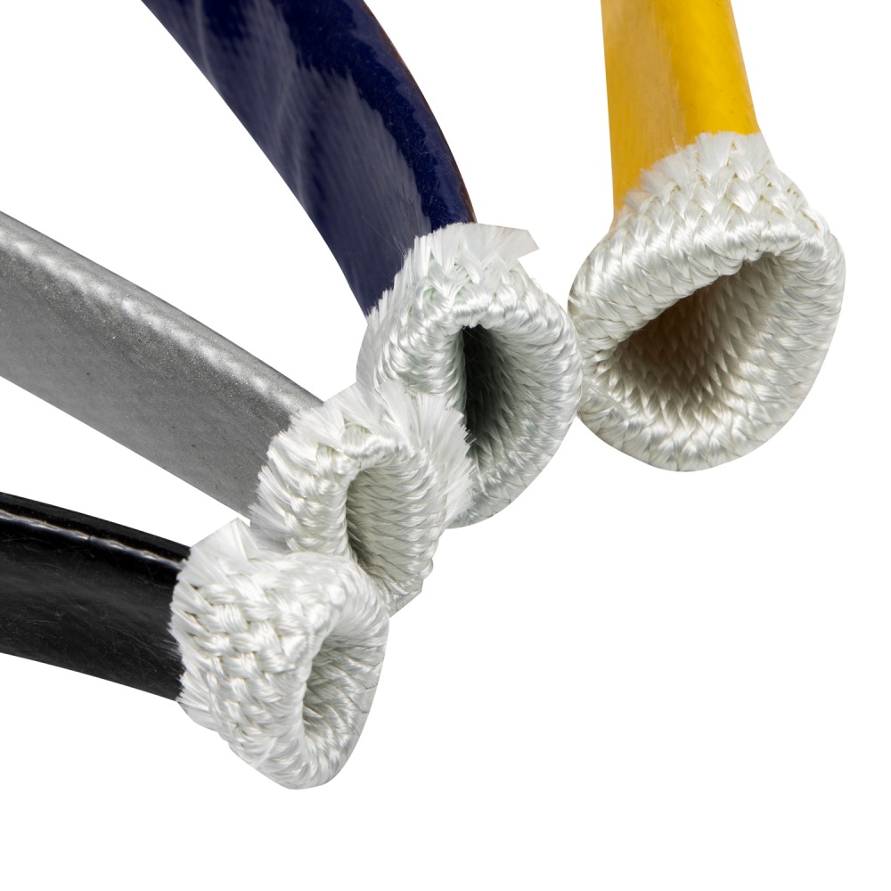 Aplicaciones automotrices de la manga térmica recubierta de silicona negra para cables, mangueras y líneas de aceite