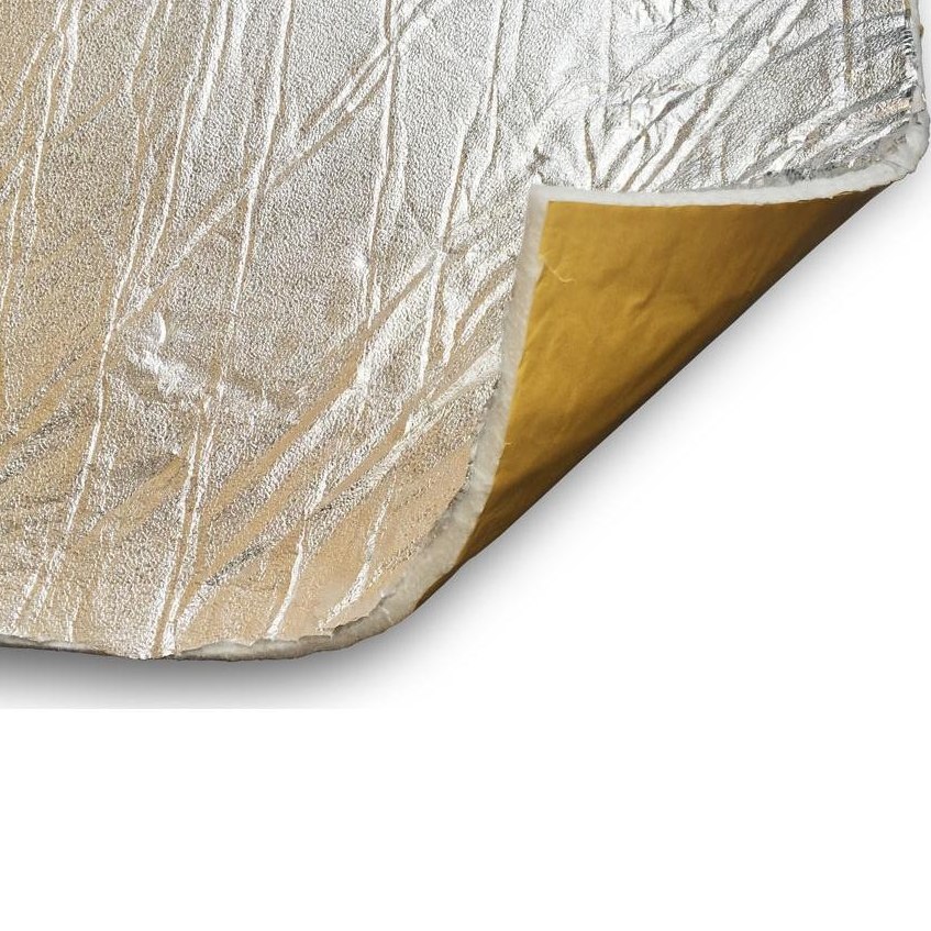 Estera de fibra de vidrio con superficie de aluminio resistente al calor